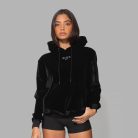 BLVCK Paris, Velvet Hoodie, Női, Fekete, M