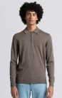 Asket, The Merino Wool Polo, Férfi, Barna, XL - Long