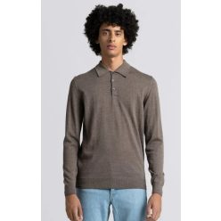 Asket, The Merino Wool Polo, Férfi, Barna, XL - Long