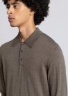 Asket, The Merino Wool Polo, Férfi, Barna, XL - Long