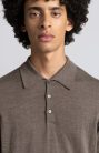 Asket, The Merino Wool Polo, Férfi, Barna, XL - Long