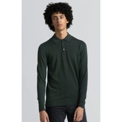 Asket, The Merino Wool Polo, Férfi, Zöld, Xs