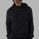 BLVCK Paris, Blvck Monogram Hoodie, Kapucnis unisex pulóver, XL