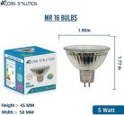 Acorn Solution, MR16 GU5.3, 12V, Meleg fehér, 3000K, 50W, 8db