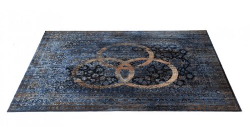 Drumnbase, Szőnyeg, Vintage, Perzsa stílusú, kék, 185x160 cm
