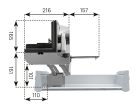 RITTER fiókba építhető szeletelő, bal oldali vágófelület