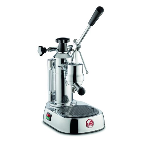 La Pavoni Lever Europiccola, inox, feketekiegészítőkkel