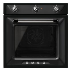   SMEG LÉGKEVERÉSES SÜTŐ, Victoria design, 60 cm, analóg, fekete