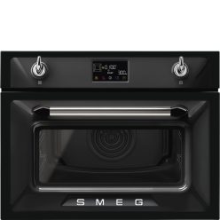   SMEG KOMPAKT KOMBINÁLT MIKROHULLÁMÚ SÜTŐ, Selezione design, Galileo, 45 cm, ES LCD, fekete