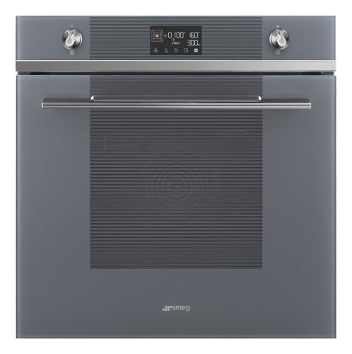 SMEG KOMBINÁLT MIKROHULLÁMÚ SÜTŐ,Linea design, 11+1 funkció, LCD kijelző, ezüstszürke üveg