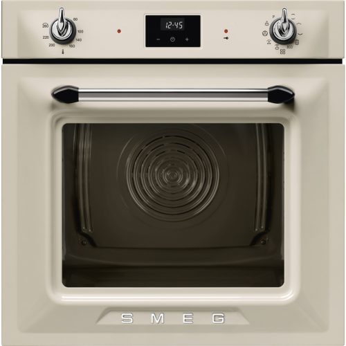 SMEG PIROLITIKUS HŐLÉGKEVERÉSES SÜTŐ, Victoria design, Galileo, 60 cm, ES LCD, bézs