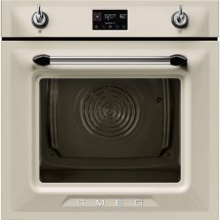   SMEG KOMBINÁLT PIROLITIKUS SÜTŐ, GŐZFUNKCIÓVAL, Victoria design, Galileo, 60 cm, ES LCD, bézs