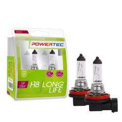 Power-Tec, Halogén izzó, Long Life, H8, 12V, 2db