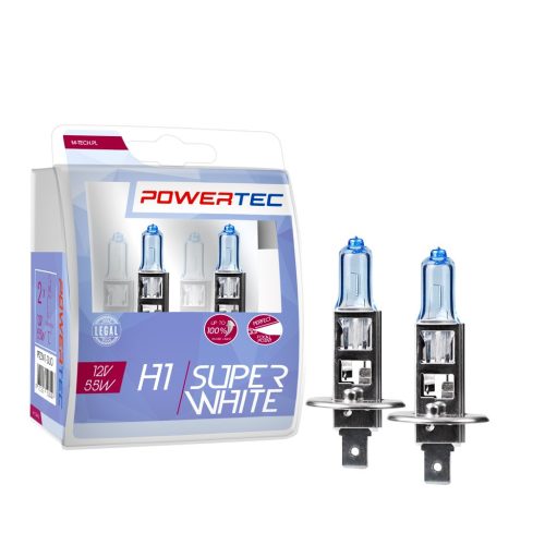 Power-Tec, Super White halogén izzó, 12V,  2db