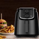 Midea MF-TN35D air fryer, forrólevegős fritőz, 3,5 literes sütőkosár, állítható hőmérséklet 200 °C-ig, 1500 W, fekete