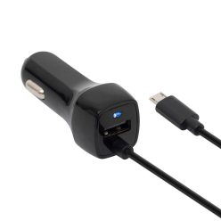   SAL SAU 24MU autós USB töltő 2in1, 2 készülék, USB, microUSB, 2,4 A összesen