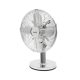 Home TFS 25 asztali fém ventilátor, 30 W, 3 fokozat, 25 cm-es lapátátmérő, oszcillálás, 4 ventilátorlapát, ezüst színű bevonat