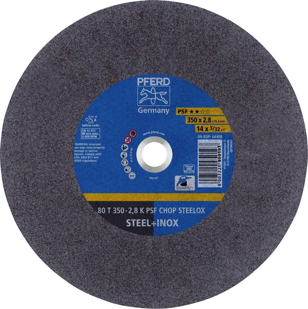Pferd,69690001, Vágótárcsa, 80 T 350-2,8 K PSF chop Steel+Inox/25,4, 10db