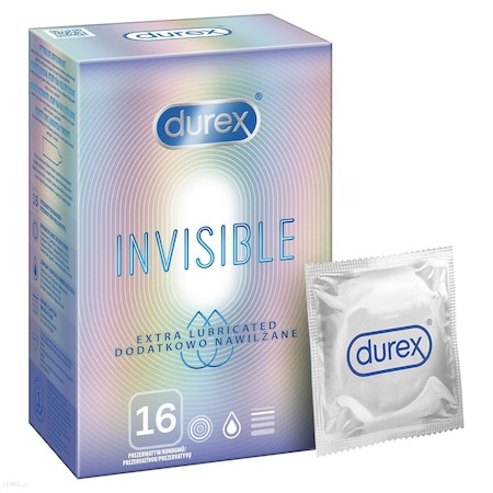 Durex Invisible extra hidratált óvszer, 16 db